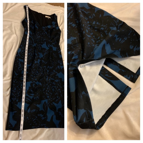Trina Turk blue black floral dress Women’s size 0 - Picture 3 of 6